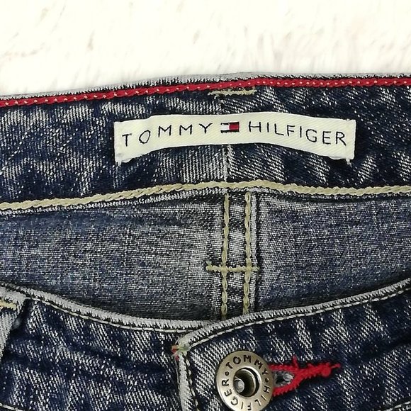 Tommy Hilfiger Womens Cropped Jeans Blue Pockets Medium Wash Denim Mid Rise 6 - Picture 8 of 9